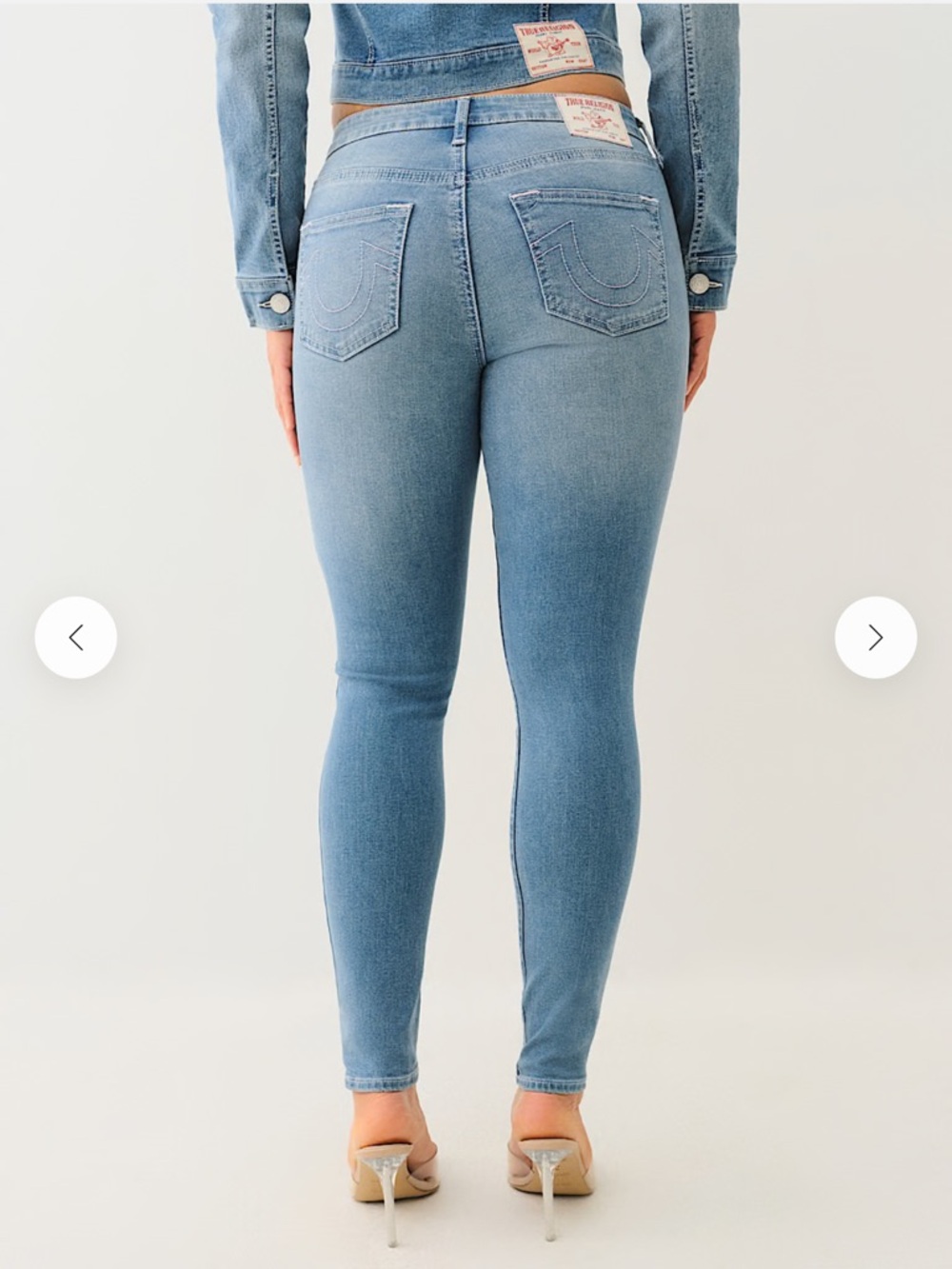 True Religion NWT Jennie Mid Rise Curvy Skinny Jeans Size 31 - Picture 3 of 11